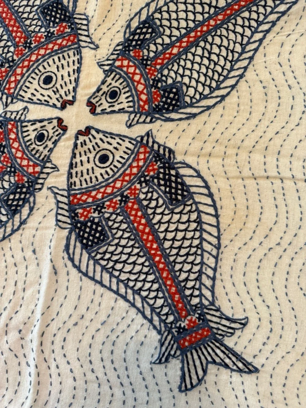Pottery Barn Kissing Fish Euro Pillow Cover